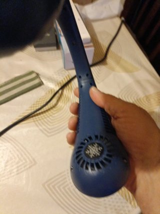 Ventilador de cuello azul