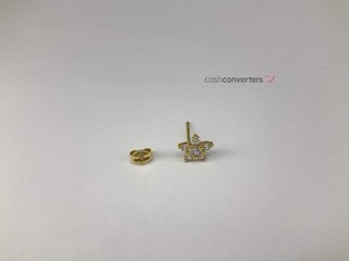 pendientes oro 18k con piedra