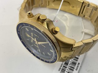 reloj pulsera caballero maserati dorado cara azul crono 40097 8873640008