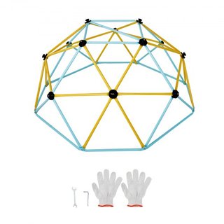 Domo de Escalada, Centro de Juego Geométrico de 6FT para Niños de 3 a 9 Años, Gimnasio Jungle que Soporta 600LBS y Fácil Montaje, con Agarre para Escalar, Equipamiento de Juego para Niños en Inter...