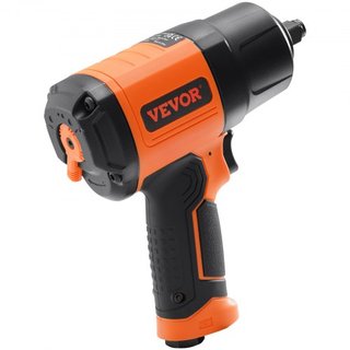 Llave de impacto neumática de 1.27 cm, alto par de hasta 1898.15 N·m, diseño ligero de 2.1 kg con juego de 11 piezas de 1.27 cm de acero CR-V y estuche de transporte