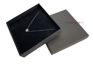 cadena plata 925mm con piedra con circonita 19 2.5cm