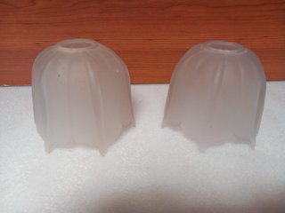 2 plafones de cristal para lámpara