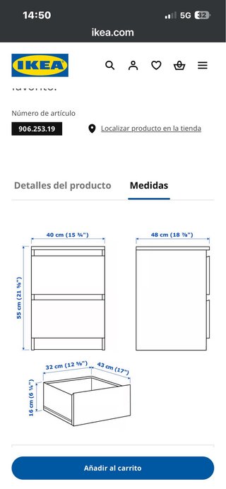 Pack mesita noche blancas Ikea