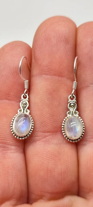 Pendientes de Plata y Piedra Luna.