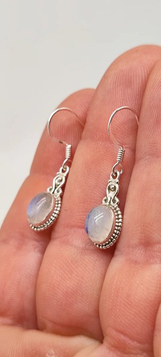 Pendientes de Plata y Piedra Luna.
