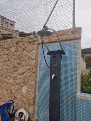 Ducha exterior piscina metal