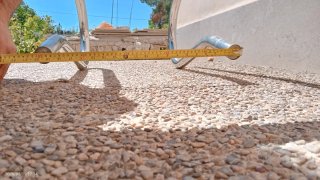 Escalera para piscina de metal y plástico