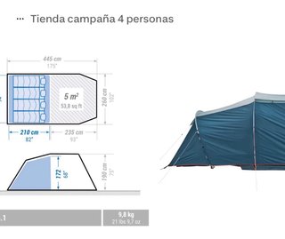 Tienda campaña Quechua T4.1 4 personas
