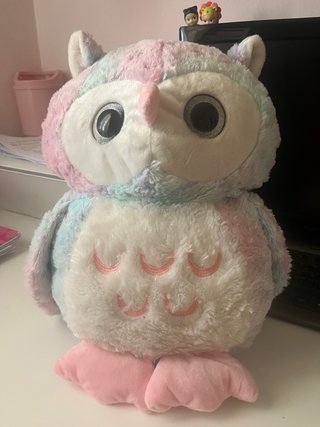 Búho peluche tonos pastel 40cm