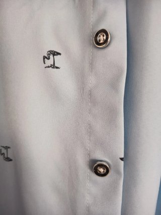 Camisa Shein Estampada Azul Talla XXL