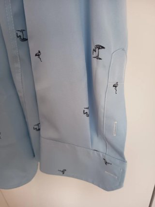 Camisa Shein Estampada Azul Talla XXL