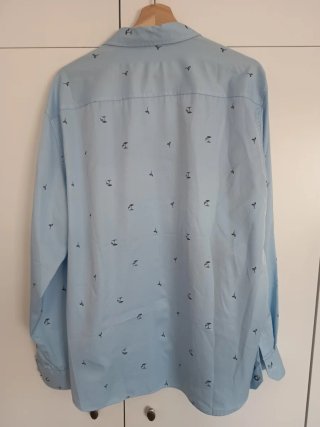 Camisa Shein Estampada Azul Talla XXL