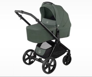 Carro Jane verde con capazo y bolso