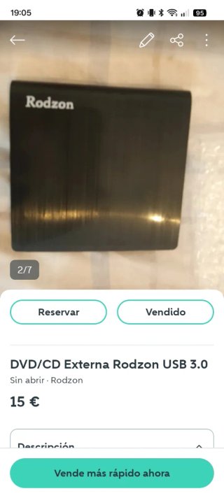 Unidad DVD/CD Externa Rodzon USB 3.0