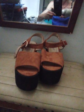 Zapshop Talla 38 Sandalias Plataforma