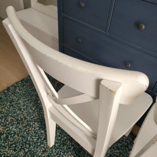 Pack 2 Sillas Ikea Ingolf Madera Blanca