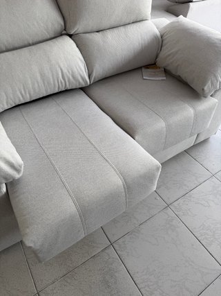Sofá Sosa Kansas 2 Plazas Tela Beige/Gris