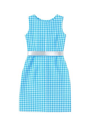 Vestido Vichy Midi con Cinturón T.M Estilo Prada