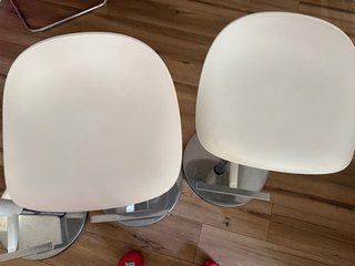 3 Taburetes Ikea Janinge Blancos.