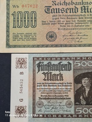 Lote 4 Billetes centenarios Alemania