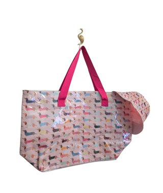 Bolso y gorro playa perros Teckel
