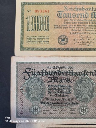 Lote 4 Billetes Alemanes centenarios.
