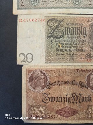 Lote 4 Billetes Alemanes centenarios.