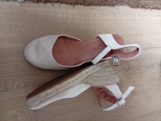 Alpargatas beige/blancas como nuevas