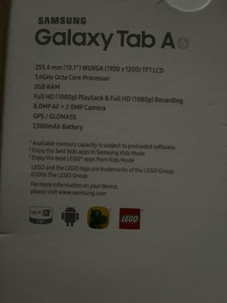Samsung Galaxy Tab A6 Negra