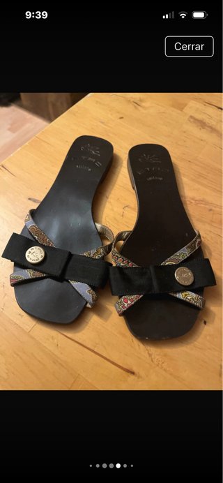 Sandalias Etro planas negras y multicolor