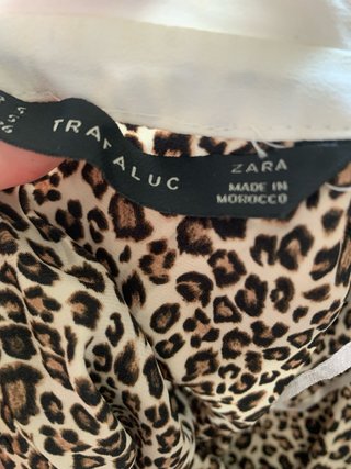 Blusa Zara Estampado Animal Talla S