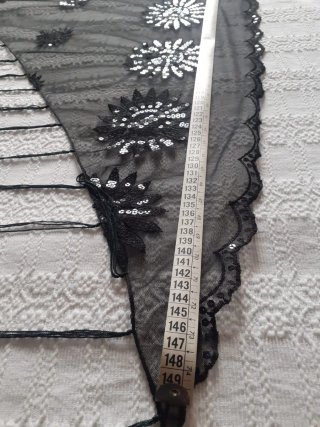 Foulard donna floreale nero elegante