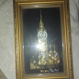 Cuadro Reloj Big Ben Dorado