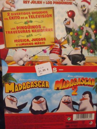 Pack 3 DVDs Pingüinos de Madagascar