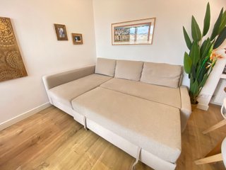 Sofá Cama Chaise Longue Friheten Beige