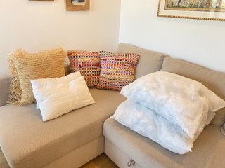 Sofá Cama Chaise Longue Friheten Beige