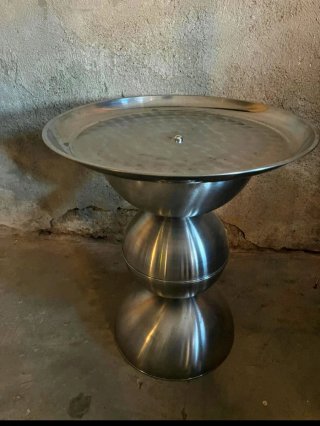 Tavolino Nembula Design in metallo inox