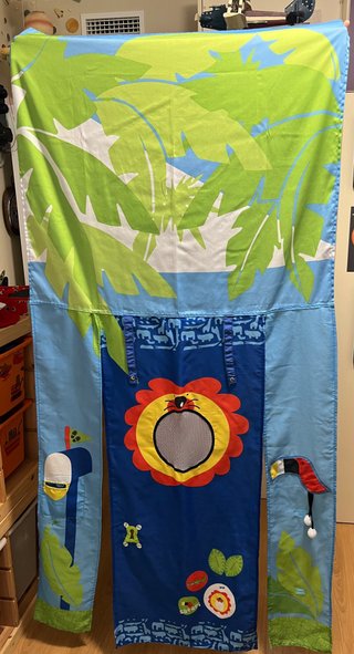 Cortina infantil puerta tela