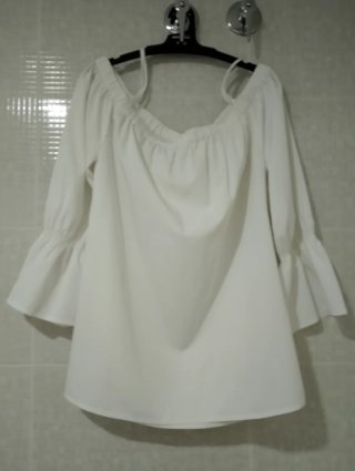 Blusa Blanco Talla S Hombros Descubiertos