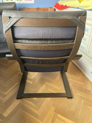 2 Sillones de Cuero Marrón Ikea