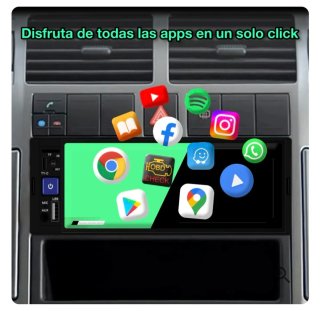 Radio Carplay/Android Auto 1 Din Pantalla 5