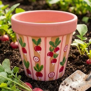 Hand painted Acrylic Flower Pot | customisable