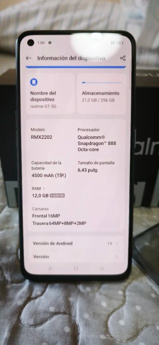 Realme GT 5G con funda