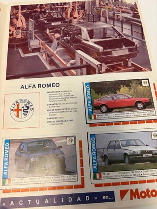 Album Incompleto Coches Colección Cromos 1988