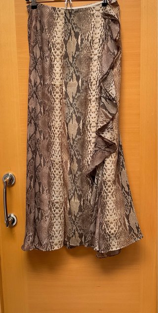Falda larga estampado serpiente