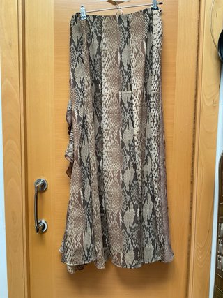 Falda larga estampado serpiente