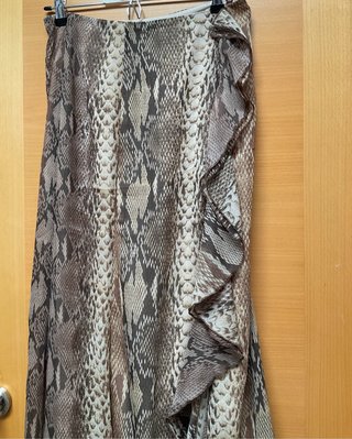 Falda larga estampado serpiente