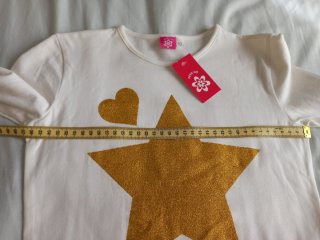 Camiseta niña blanca con estrella dorada