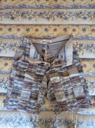 Bermudas hombre Green Coast cuadros verdes talla44
